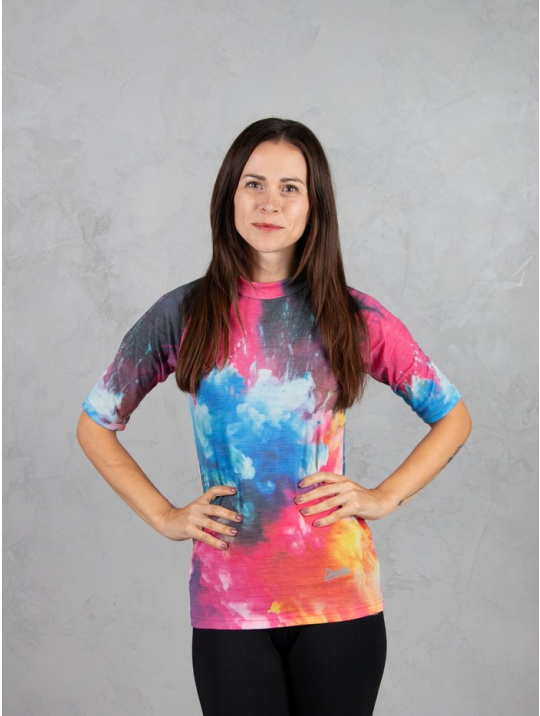 IceDress Drexiss ALL EXPLOSION NEON MERINO ACTIVE krátký rukáv