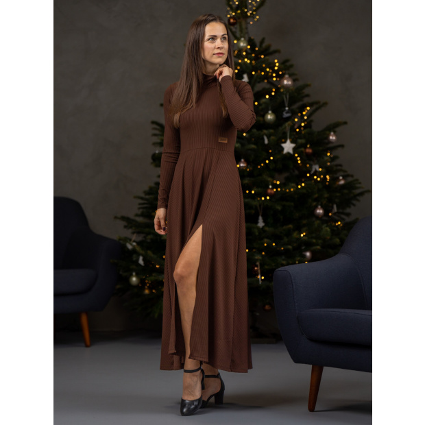  IceDress Drexiss šaty AURI LONG COFFEE